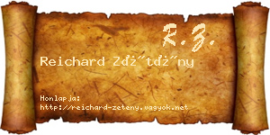 Reichard Zétény névjegykártya